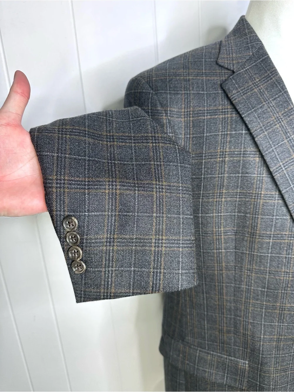 Hart Schaffner Marx 1887 Gray Checkered Blazer